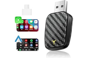 Gerbala Adaptador Inalámbrico Car-Play, Dongle Pequeño Car Play Mini Car-Play, Stick Inalámbrico USB Car-Play, Plug & Play Simple, Coches Compatibles con de 2016 +