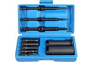 TUHNHGD 9-23 Mm Motorcycle Inner Bearing Puller with Portable Blow-Moulded Case Inner Bearing Puller Wheel Bearing Puller Set with 5 Collets for Bicycle Bearings, Motorradrad, Gear Bearings (Black)