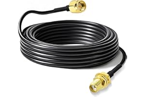 BINGFU SMA Kabel, 5G 4G LTE Verlängerungskabel, 5m SMA-Stecker auf Buchse RG174-Antennenkabel kompatibel mit 4G LTE-Router Gateway Modem Mobilfunk SDR-Dongle-Empfänger