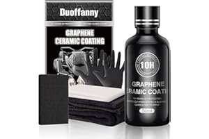DUOFFANNY 2025 Graphene Ceramic Coating Kit 10H High Gloss Extremely Hydrophobic Anti Scratch 10+ Years Protection Car Care Polish for Cars, Boats, Motorcycle & More