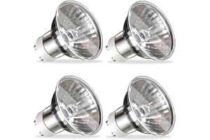 TobeBright 28W Bombillas Halógenas GU10，MR16 Lámparas Halógena Reflectora，Regulable Blanca Cálida 2800K Bombilla Halógena para lámparas empotradas, lámparas de techo, lámparas de riel 4 Pack