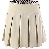 Bienzoe Ragazze Uniforme Scolastica Pieghe Danza Gonna