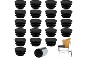 Hugwish 20 pezzi tappi terminali rotondi 30mm 16/22/25/30/40/50/60/70/80/90/100 mm per tubi con un diametro esterno di 30 mm, tappi tubi plastica diametro 30 mm, tappi sedie rotondi (30mm 20pcs)