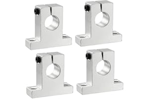 sourcing map 4Pcs SK16 Linéaire Movement Rail Tige Serrage Fixation Guide Support pour 16mm Dia Arbre