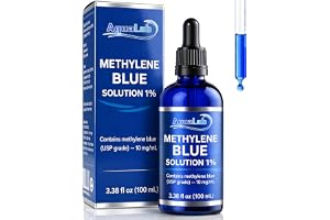 Metylenblå lösning 1 % EP-USP 99 % – 100 – farmaceutisk kvalitet – blått UV-skyddande glas med dropper – renhet analyserad ut