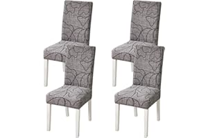 HZDHCLH Chair Covers Slipcovers 4/6 PCs Stretch Removable Washable Short Dining Chair Protector Cover Seat for Hotel,Dining Room,Ceremony (aspiration,4 PCS)
