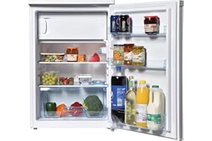 Igenix IG155W Freestanding Under Counter Fridge With 2 Adjustable Shelves, 1 Salad Drawer, 3 Door Shelves, Reversible Door, 95 Litre Capacity Fridge, 14 Litre Ice Box, 55 cm Wide, White