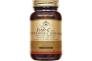 Solgar Ester-C® Plus 1000 mg - Défenses Immunitaires - Vitamine C - Antioxydants - Réduction de la fatigue - Immunité - Vitalité et énergie - Complément Alimentaire - Flacon de 30 comprimés