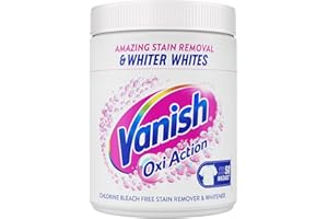 Vanish Oxi Action Whitener and Stain Remover Powder for Whites 1kg, Pack of 1 | Chlorine Bleach Free Formula | For Whiter Whites, Safe on Everyday Fabrics (Packing May Vary)