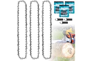 HOSPAOP 3 x Cadena de Motosierra 35 cm, 3/8" LP 52 Eslabones, Calibre 1,3 mm – Cadena de Repuesto Antirrebote para Guía de 14 Pulgadas, Compatible con Husqvarna Dolmar Einhell Makita Hitachi Oregon