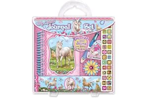 Mad Ally Unicorn Sketch Book Journal Set for Kids | Cute 3D-Stickers | 4-Polour Pen | Bookmarks | Fun Stickers | Ideal for Girls Birthday Presents, Kid's Art | Spark Imagination with a Fun Design