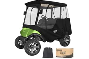 ‎10L0L 10L0L 2 Beifahrer-Golfwagen-Gehäuse für Yamaha G14 G16 G22 G29 Drive 2, wasserdichter 600D-Regenschutz, mit Seitenspiegelöffnung, transparentes Rücklicht-Panel, faltbare Tür, Windschutzscheibe, 4