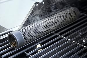 DEMEUBLE Tube fumoir pour barbecue Plai Acier Inoxydable, 30 cm, fumage sur le barbecue, intense fumée, tube fumoir, tube Pellet