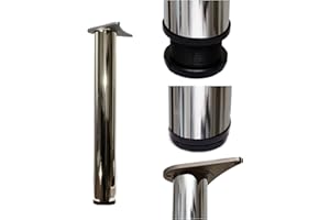 STOLMET Adjustable Breakfast Bar Worktop Support Table Kitchen Leg 710/820/1100 mm (820mm, Chrome)