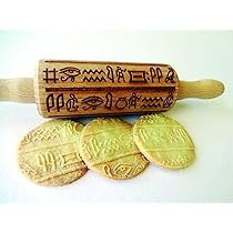 EGYPT HIEROGLYPHS EMBOSSING ROLLING PIN Laser Engraved Rolling Pin