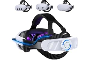 ALEEMTRY Headstrap für Meta Quest 3, Zubehör für Meta Quest 3S, Elite Strap mit 8000mAh Akku/Verstellbarem Knopf/Reduziert den Gesichtsdruck und Verbessert den Komfort, Strap Kompatibel mit Quest 2/3/3S