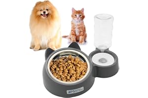 BPS BUENA PET SHOP BPS Mangeoire et Abreuvoir Automatique pour Chats et Chiens Distributeur d'eau Anti-éclaboussures Fontaines automatiques pour Animaux de Compagnie Taille M/L (L)
