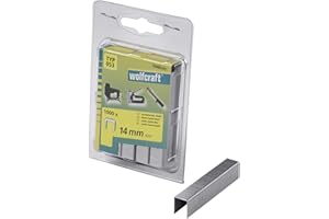 ‎WOLFCRAFT wolfcraft 1000 Breitrückenklammern, extra harter Stahl, Typ 053 I 7046000 I zum Befestigen von Stoffen, Textilien und dünnen Holzleisten I Made in Europe