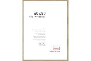 ‎DEHA DESIGN DEHA Design Bilderrahmen Fontana, 60 x 80 cm, Eiche, Holz, für Poster und Bilder, bruchsicheres Acrylglas, Hoch- und Querformat, stabile Rückwand
