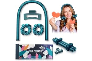 PINTAUR High Resilience Sponge Heatless Curling Rod Headband, Women Heatless Curls, Soft and Comfortable Sleep Silk No Heat Curls Ribbon, Adjustable Wave Curling Iron Kit for DIY Styling of Long Hair