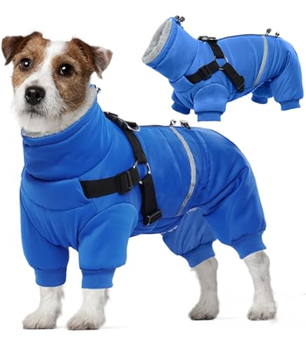 Kuoser Waterdichte hondenjas, hondenjas voor kleine, middelgrote honden, reflecterend canvas, winterjas, grote hondenmantel, puppyjas, fleecejas, winterjas, hondenvest met riemgat, L, zwart