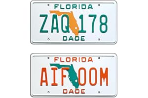 CELEBRITY MACHINES Miami Vice | ZAQ 178 + AIF 00M | Metal Stamped License Plates
