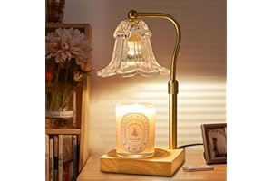 MOSSCO Kerzenwärmer Lampe, Candle Warmer mit Timer und Dimmer, Höhenverstellbar, Duftlampe für Duftkerzen im Glas, Zuhause, Schlafzimmer, Dekoration - Kupferfarbe mit 2 Glühbirnen