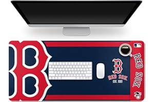 FOCO MLB Official Established Primary Logo Wordmark Home Office Desk Pad Mouse Pad Mat 35" x 16" (Boston Red Sox, Boston Red Sox)
