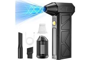 HSSNS Mini Gebläse Akku Elektrische Staubgebläse, 4-Gang 150000 U/min Electric Air Duster, Mini Staubsauger Luftgebläse 2 IN 1, Compressed Air Duster Mit 10.000mAh Akku für Reinigungsset,Auto,Sofa