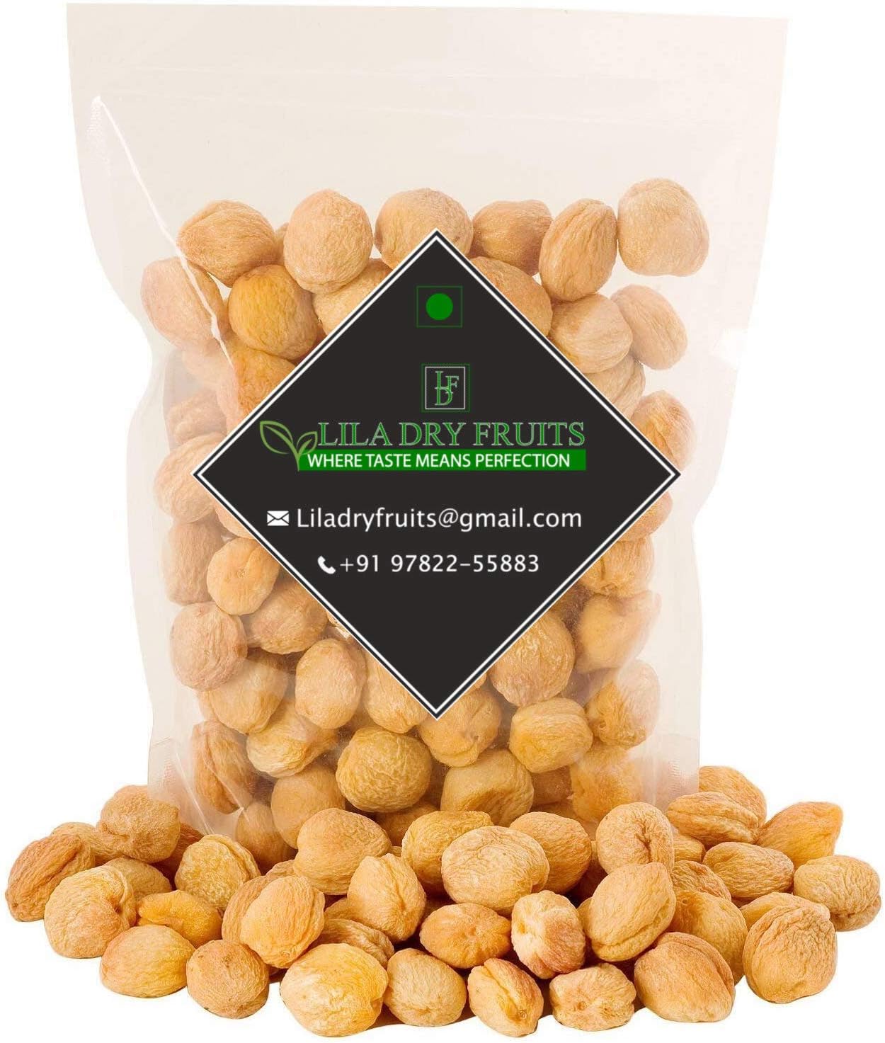 LILA DRY FRUITS Apricots 250 Gms – 100% Natural Dried Afghani Apricot | Naturally Sweet Khubani, Soft & Chewy | Dry Fruit Khurbani Ideal for Snacking, Baking, Cooking & Toppings | Perfect for Giftings