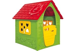 Dohany Spielhaus grün rot Kinderspielhaus Gartenhaus Indoor Outdoor +2J
