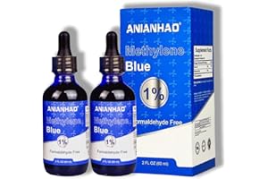 BLUESEA HOME 2 Pack Pharmaceutical Grade Methylene Blue 1%, Formaldehyde and Alcohol Free, Third-Party Tested USP-Grade Methylene Blue for Humans, 120ml