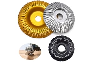 Saijer Disco Abrasivo per Smerigliatrice Angolare, Mola per Intaglio e Levigatura Legno, Raspa con Arco (3 Pezzi)