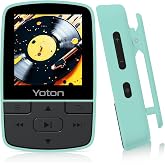 YOTON Reproductor de MP3 con Bluetooth 5.2, 64 GB de gran almacenamiento, m&uacute;sica HiFi, con clip deportivo, tama&ntilde;o mini, bot&oacute;n