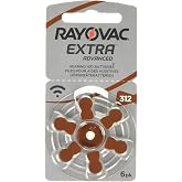 Rayovac Extra Advanced 312 Number 6-Pack Hearing Aid Battery