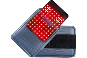 Hello Face Cinturón Desmontable con Terapia de Luz Roja, Triple-Chip LEDs, Terapia Infrarroja de 660nm y 850nm para Piernas, Espalda, Cintura, Hombros y Cuello, Dispositivo Portátil con Control Remoto