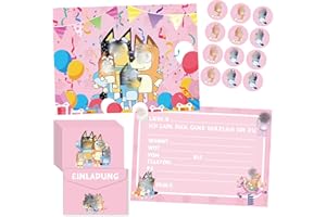 Dekewe 12 Stück Einladungskarten Kindergeburtstag Mädchen Junge, Thematische Party Geburtstag Einladungskarten, Kindergeburtstag Einladungskarten für Feierlichkeiten oder Geburtstagsfeiern