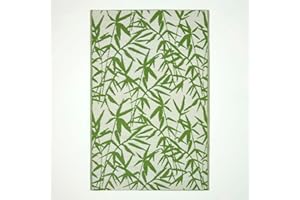 HOMESCAPES Tapis extérieur résistant Pluie et UV, Tapis de Jardin imperméable réversible Vert Zena, 180 x 270 cm, Intérieur extérieur terrasse Balcon
