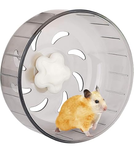Ruota Criceto Silenziosa, 17 Cm Dual-Bearing Criceto Esercizio Ruotas Tranquillo Spinning, Ruotas Da Corsa Per Criceti, Plastica Ruota Da Corsa - 6