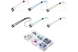 Keboyoe 6 Pièces Clips de Sangle de Chapeau Clips de Retenue de Chapeau Réglables Coupe-Vent Attache Casquette Clip de Cchapeau Anti-Perte pour Pêche,Randonnée,Voyages,Camping(6 Couleurs)