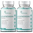 Herbal max Plant Based L Glutathione Tablets For Skin Whitening Supplement With Antioxidants -120 Veg Tablets | Collagen Builder | Hydrated Skin | Youthful Skin | Vitamin C |