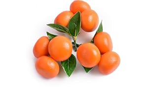 HUIANER 3 PCS Artificial Fruit Mini Tangerine Orange Simulation Fake Lifelike for Home Party Kitchen Festival Decoration