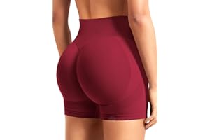 ZAAYO Damen Workout Shorts 3.6" Scrunch Shorts Nahtlose Booty Hoch Taille Butt Lifting Gym Yoga Biker Short