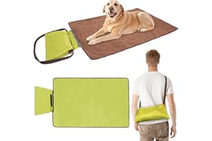 Adiwo Mata dla psa, 100 x 70 cm, wodoodporny koc dla psa z torbą do przechowywania, składana mata dla zwierząt domowych, dla psów szczeniaka kota wewnątrz na zewnątrz (zielony)