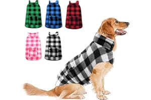 ASENKU Cappotto Cane Impermeabili Invernale, Cappottino Cane Reversibile Antivento Freddo, Calda Giacca per Cani Taglia Grande, Gilet per Cani con Fodera in Lana Protegge Dal Freddo 2XL