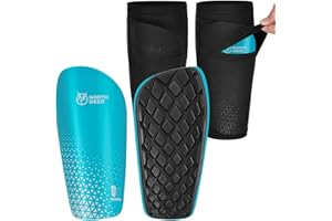 Northdeer Protège-Tibias pour Homme Enfant avec Chaussettes avec Poche d'Insertion Optimisée – Protections Football à Insérer