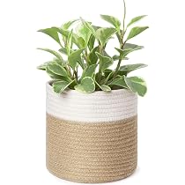 Weidenkorb 27,9 Cm – Jute-gespleißter Übertopf Für Blumentöpfe Bis 25,4 Cm