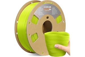 OVERTURE Filamento TPU High Speed 1kg(2.2lbs), 1.75mm Flessibile HS TPU Filamento per Stampante 3D, 1kg Bobina(2.2lbs), Precisione Dimensionale +/- 0.03 mm, per Stampante 3D (HS Erba Verde)
