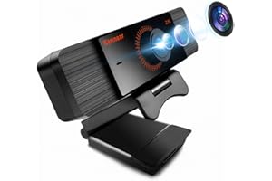 Karinear Webcam con Microfono, Full HD 2K 1440P Webcam Videocamera per Computer, PC, Desktop, USB 2.0 Plug And Play, Studio di Conferenze, Riunioni, Videochiamate, Streaming Live, Registrazione