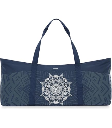 Sac Yoga Pilates Mandala - Grande Capacité Tapis Blocs Traversins - Fermeture Éclair Longue